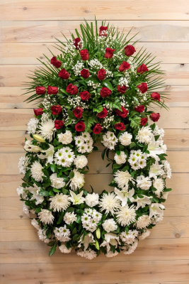 Lagrima blanca con rosas rojas ref. 851
